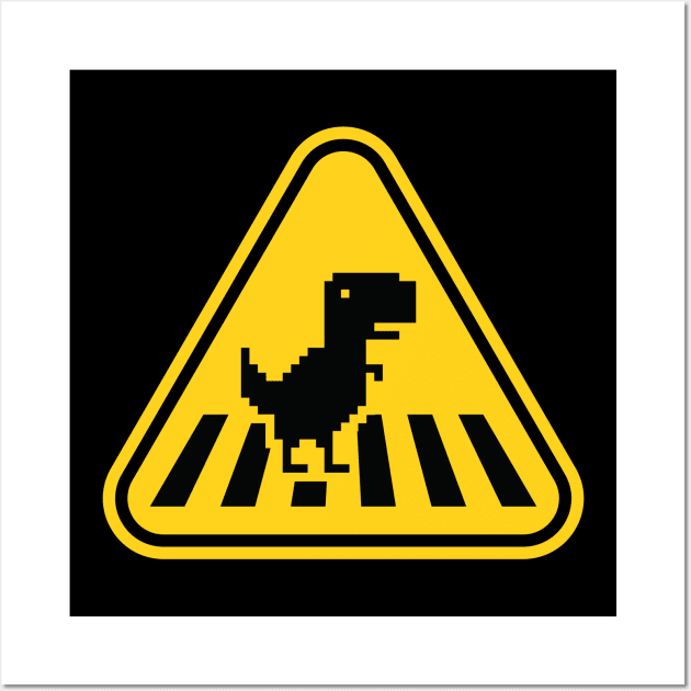 DINO CROSSING Wall Art by encip